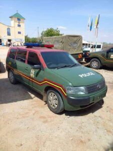 His probox turned police patrol car