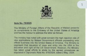 US Embassy Exposes Malawian Officials in Diplomatic Visa Scandal US Embassy Exposes Malawian Officials in Diplomatic Visa Scandal