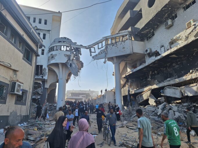Gaza Hospital Damaged in Israeli Airstrike Amid Expanding Military Offensive Gaza Hospital Damaged in Israeli Airstrike Amid Expanding Military Offensive