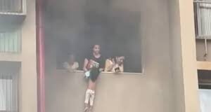 Watch Kids Rescue From Fire As Thick Smoke Fills Ahmedabad Skies Watch Kids Rescue From Fire As Thick Smoke Fills Ahmedabad Skies