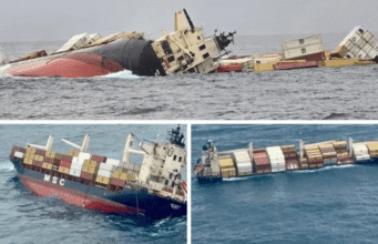 MSC container ship sinks off the coast of Kerala while transporting hazardous cargo The MSC container ship sinks off the coast of Kerala while transporting hazardous cargo.