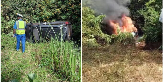Angry Embu Residents Set Ablaze Car Linked to Woman Rep Njoki Njeru After Deadly Accident Black Toyota Prado crashes near Kapigazi Bridge, killing a boda boda rider and his passenger. Locals suspect the car was part of Embu Woman Rep Njoki Njeru’s convoy. Enraged residents torch the vehicle in protest, demanding justice. State House distances itself, denying the Prado is linked to the presidential escort. Chaos erupts just hours after President Ruto attended a diocesan event in the area. Deadly Crash Sparks Public Outrage Tension boiled over in Embu County on Sunday evening after a black Toyota Prado believed to be linked to a government convoy was involved in a horrific crash near Kapigazi Bridge. The collision claimed the lives of a boda boda rider and his passenger, both of whom later died in hospital after being rushed for emergency treatment. Convoy Claims Stir Confusion Eyewitnesses say the Prado appeared to lose control on impact, plunging into a ditch at the roadside. While no official occupant of the SUV was harmed, the tragedy quickly escalated as word spread that the car was allegedly part of Embu Woman Representative Njoki Njeru’s convoy. Residents who gathered at the scene became increasingly angry, blaming reckless driving and lack of accountability from the political class. Vehicle Burned as Tensions Explode What began as a tragic road accident turned into a public spectacle of rage, with locals eventually setting the Prado on fire in broad daylight. The crowd demanded action and justice for the two victims, accusing leaders of operating above the law while ordinary citizens bear the consequences. Was It Ruto’s Escort? State House Responds The situation grew murkier after some residents and early reports claimed the Prado was part of President William Ruto’s motorcade, as he had been attending the 35th Diocesan Anniversary at St. Mark’s Kigari College in the same county that day. However, State House quickly issued a denial, clarifying that the vehicle had no connection to the presidential escort. “The vehicle in question is not affiliated with any presidential security unit,” an official from the Office of the President stated. Calls for Transparency and Accountability As investigations continue, pressure is mounting on local and national authorities to clarify the vehicle’s ownership, provide answers to the grieving families, and restore trust among the public. Locals have vowed not to relent until someone is held responsible for the deaths — turning this from a simple road crash into a flashpoint for deeper frustrations with leadership and justice in the country.