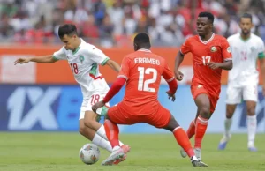 Ten-man Kenya edge two-time champions Morocco to stay unbeaten and near CHAN quarters Ten-man Kenya edge two-time champions Morocco to stay unbeaten and near CHAN quarters