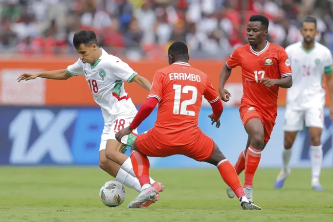 Ten-man Kenya edge two-time champions Morocco to stay unbeaten and near CHAN quarters Ten-man Kenya edge two-time champions Morocco to stay unbeaten and near CHAN quarters