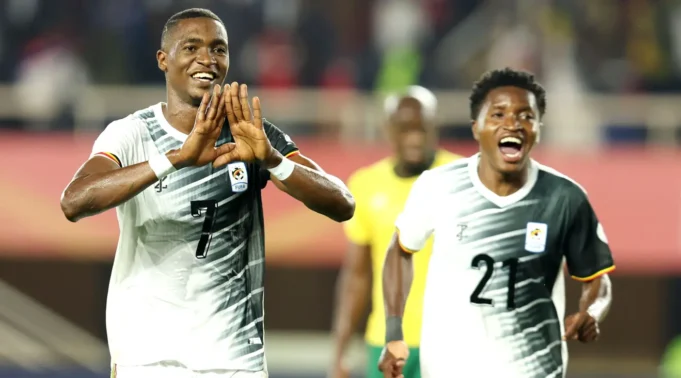 Uganda survive six-goal thriller against Bafana Bafana to reach CHAN quarter-finals Uganda survive six-goal thriller against Bafana Bafana to reach CHAN quarter-finals