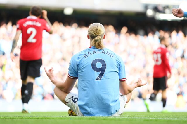 Erling Haaland doubles up as City sweep United aside in Manchester derby