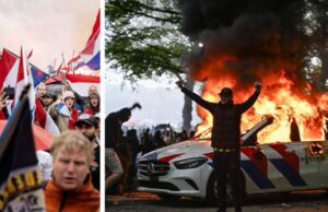 Violence erupts at right-wing demonstration in the Netherlands ahead of election Violence erupts at right-wing demonstration in the Netherlands ahead of election