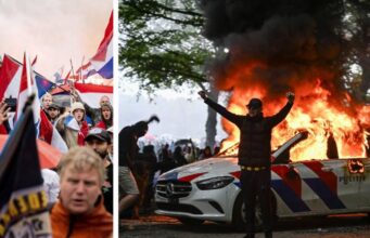 Violence erupts at right-wing demonstration in the Netherlands ahead of election Violence erupts at right-wing demonstration in the Netherlands ahead of election