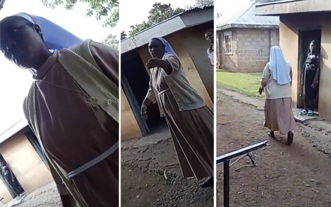 Catholic nun caught on video assaulting fellow sister in homabay Catholic nun caught on video assaulting fellow sister in heated moment