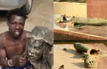 Man Arrested After ‘Beheading’ Dedan Kimathi Statue in N’airobi CBD Man Arrested After ‘Beheading’ Dedan Kimathi Statue in N’airobi CBD