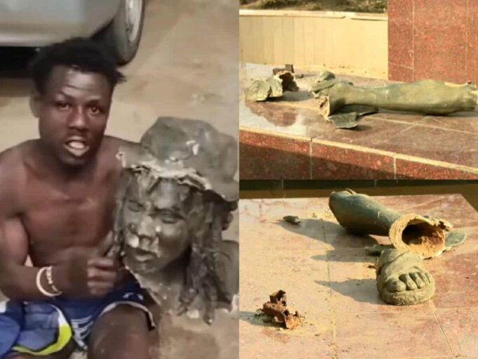 Man Arrested After ‘Beheading’ Dedan Kimathi Statue in N’airobi CBD Man Arrested After ‘Beheading’ Dedan Kimathi Statue in N’airobi CBD