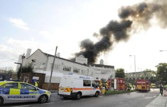 Masked men torch UK mosque in suspected hate crime Masked men torch UK mosque in suspected hate crime