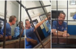 Dutch National Filmed Spitting Mucus at Police Officer in Diani, kenya Dutch National Filmed Spitting Mucus at Police Officer in Diani, kenya