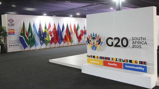 South Africa’s G20 summit began with leaders agreeing on a declaration, despite resistance from the US