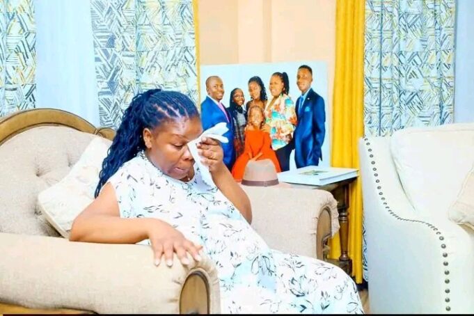 Photos of Festus Amimo’s Heavily Pregnant Wife Sobbing in Pain Captured Durial Husband Burial Leaves Kenyans in Pain Photo Courtesy