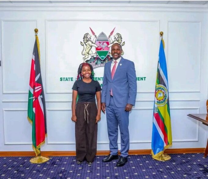 No Hard Feelings As Muthoni Meets PS Who Allegedly Refused To Sign Her Papers To Brazil For the 72hrs Tree Hugging World Record Photo Courtesy