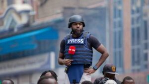 CNN International Correspondent Larry Madowo during a previous assignment. PHOTO/File/newsaih
