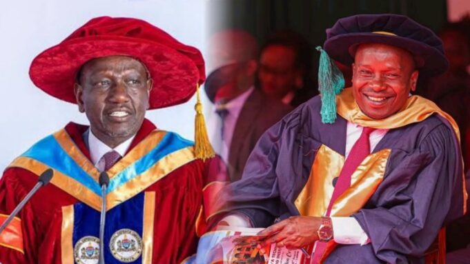 5 Most Educated Politicians in Kenya (2026 Update): Degrees, Universities, and Academic Records A photo collage of President William Ruto and Deputy President Kithure Kindiki during past graduation ceremonies. PHOTO/ Courtesy
