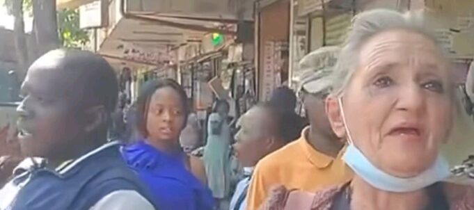 Mzungu Beggar in Nairobi CBD in Trouble After Breaking Matatu Side Mirror as Video Goes Viral Mzungu Beggar in Nairobi CBD in Trouble After Breaking Matatu Side Mirror as Video Goes Viral