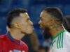 Wild Saudi League clip: Damac’s Jamal Harkass tries to KISS Ivan Toney in the middle of a confrontation Wild Saudi League clip: Damac's Jamal Harkass tries to KISS Ivan Toney in the middle of a confrontation