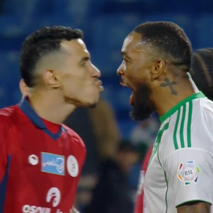 Wild Saudi League clip: Damac’s Jamal Harkass tries to KISS Ivan Toney in the middle of a confrontation Wild Saudi League clip: Damac's Jamal Harkass tries to KISS Ivan Toney in the middle of a confrontation